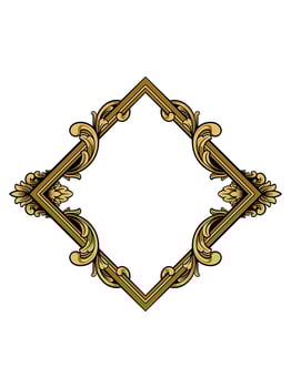 Vintage ornament luxury gold style vector