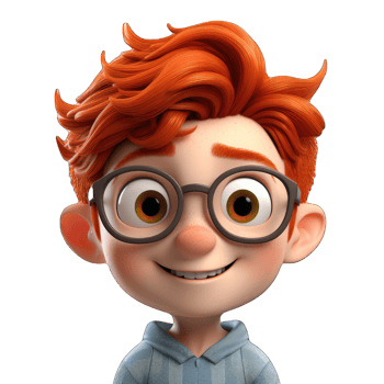 AI generated A Little boy smiling wearing glasses png
