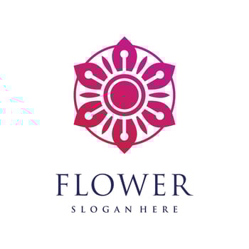 Flower beauty design element icon vector with creative concept for business person