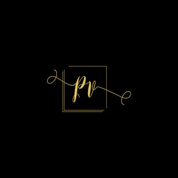 PV creative modern letters logo design template vector