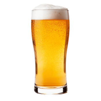 AI generated glass of beer on transparent background PNG image