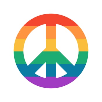 Rainbow. Symbol of the LGBT pride community. LGBT peace sign isolated on white background. vector
