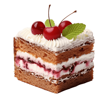 AI generated cheesecake with cherry on transparent background PNG image