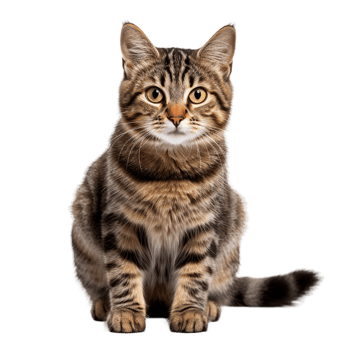 AI generated shorthair cat on transparent background PNG image