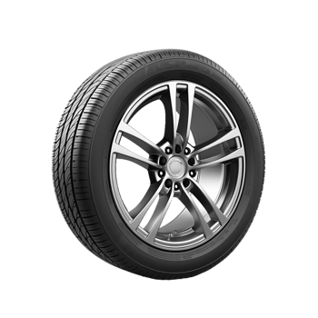 AI generated car wheel isolated on transparent background PNG image