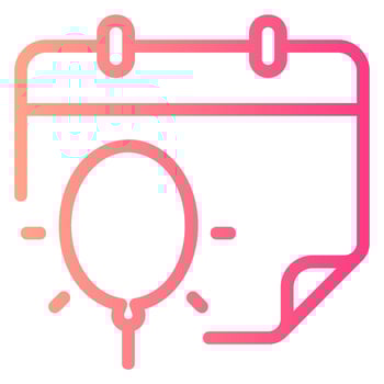 calendar gradient icon vector