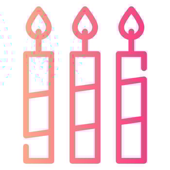 candle gradient icon vector