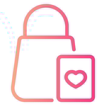 gift bag gradient icon vector