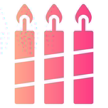 candle gradient icon vector