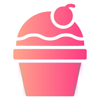 cupcake gradient icon vector