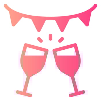 garland gradient icon vector
