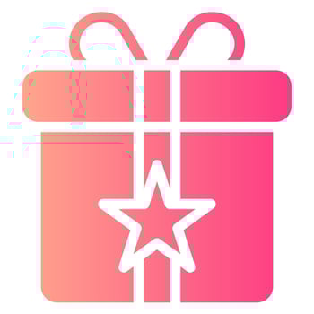 gift boxes gradient icon vector
