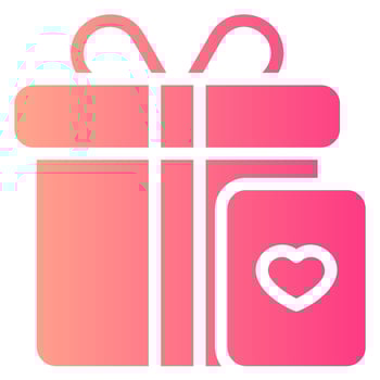 gift box gradient icon vector