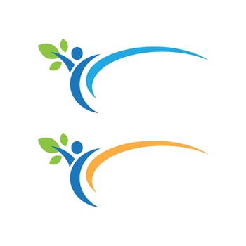 Human character logo sign vector