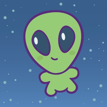 Cute Cartoon Space theme vector art for kids and children