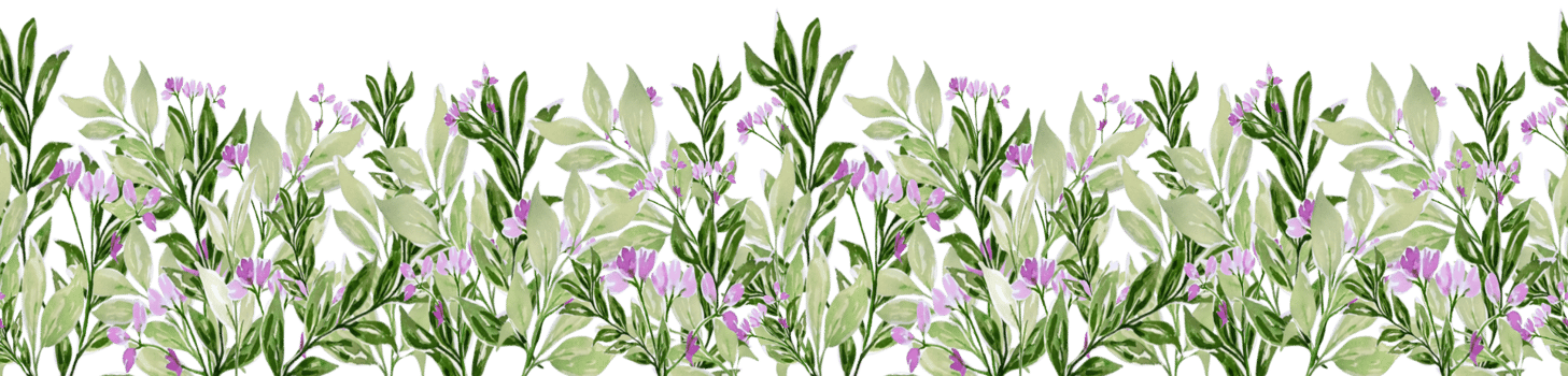 Watercolor Floral Border png
