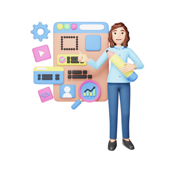 Innovative Product Prototyping in 3D Character Illustration - Creative Design Concept png
