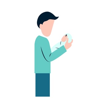 A Father Holding Newborn Baby vector