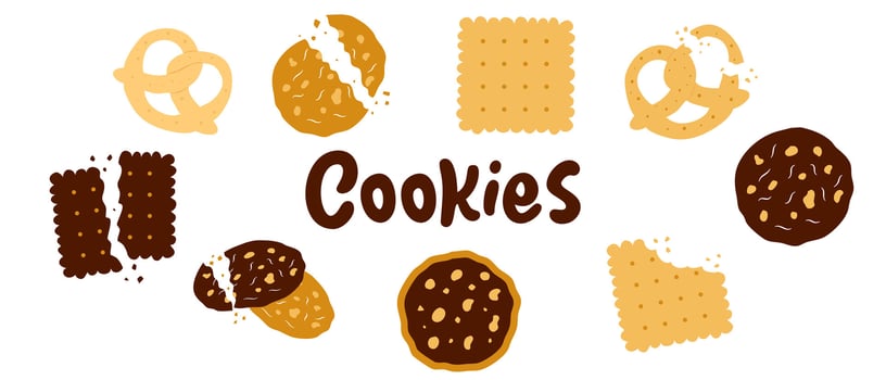 set of cookies vector image illustration