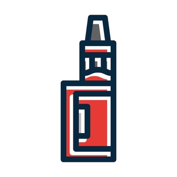 Vape Vector Thick Line Filled Dark Colors