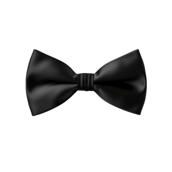 AI generated Black bow tie clip art png