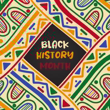 hand drawn black history month background vector