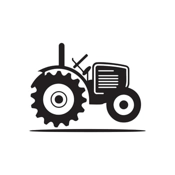 Tractor Logo Vector, Illustration Of A Tractor vector