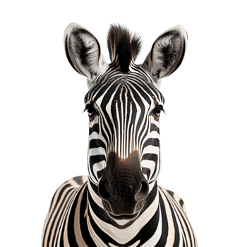 AI generated zebra on transparent background PNG image