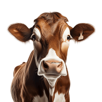 AI generated cow on transparent background PNG image