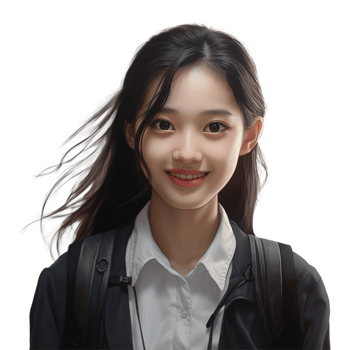 AI generated Student portrait png free realistic image, Ai Generative