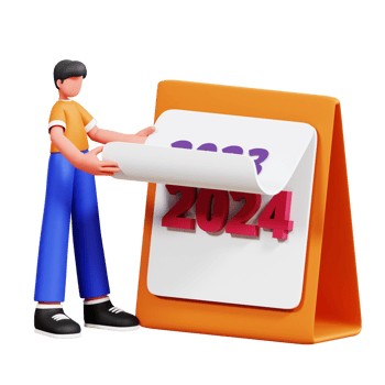 3D Character New Year Male Illustration png
