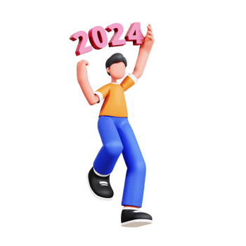 3D Character New Year Male Illustration png