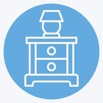 Icon Drawer Cabinet. related to Vintage Decoration symbol. blue eyes style. simple design editable. simple illustration vector