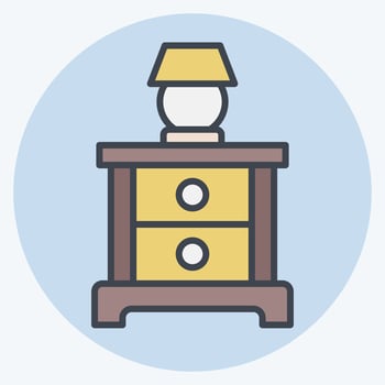 Icon Drawer Cabinet. related to Vintage Decoration symbol. color mate style. simple design editable. simple illustration vector
