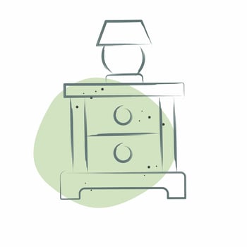 Icon Drawer Cabinet. related to Vintage Decoration symbol. Color Spot Style. simple design editable. simple illustration vector