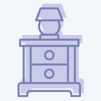 Icon Drawer Cabinet. related to Vintage Decoration symbol. two tone style. simple design editable. simple illustration vector