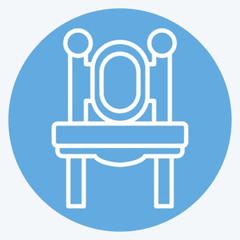 Icon Dressing Table. related to Vintage Decoration symbol. blue eyes style. simple design editable. simple illustration vector