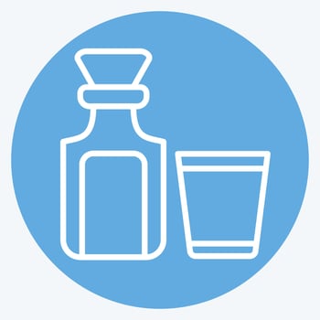 Icon Glass Bottles. related to Vintage Decoration symbol. blue eyes style. simple design editable. simple illustration vector