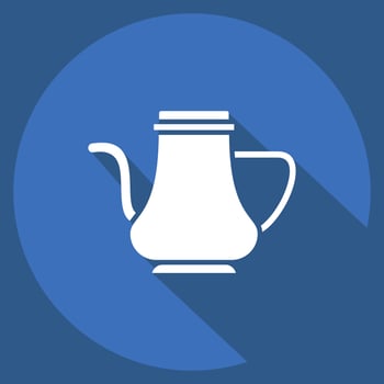 Icon Hot pot. related to Vintage Decoration symbol. long shadow style. simple design editable. simple illustration vector