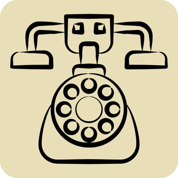 Icon Phone. related to Vintage Decoration symbol. hand drawn style. simple design editable. simple illustration vector