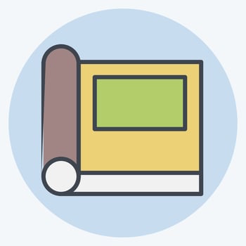 Icon Photo Album. related to Vintage Decoration symbol. color mate style. simple design editable. simple illustration vector