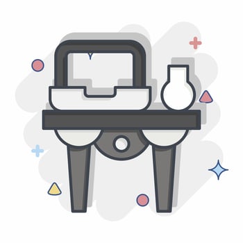 Icon Shelves. related to Vintage Decoration symbol. comic style. simple design editable. simple illustration vector