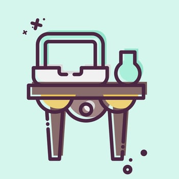 Icon Shelves. related to Vintage Decoration symbol. MBE style. simple design editable. simple illustration vector