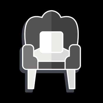 Icon Sofa. related to Vintage Decoration symbol. glossy style. simple design editable. simple illustration vector