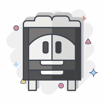 Icon Wardrobe. related to Vintage Decoration symbol. comic style. simple design editable. simple illustration vector