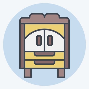 Icon Wardrobe. related to Vintage Decoration symbol. color mate style. simple design editable. simple illustration vector