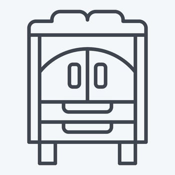 Icon Wardrobe. related to Vintage Decoration symbol. line style. simple design editable. simple illustration vector