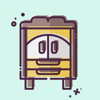 Icon Wardrobe. related to Vintage Decoration symbol. MBE style. simple design editable. simple illustration vector