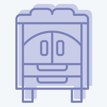 Icon Wardrobe. related to Vintage Decoration symbol. two tone style. simple design editable. simple illustration vector