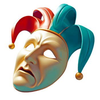 AI generated Comedy theatre mask isolated on transparent background png